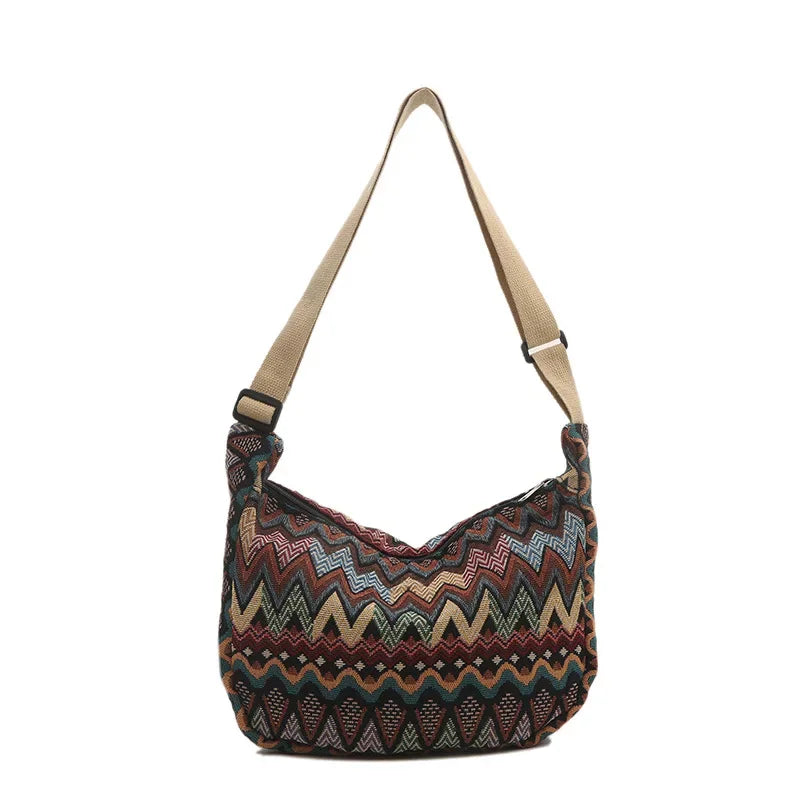 Livia | Women's Bohemian Canvas Crossbody Messenger Bag