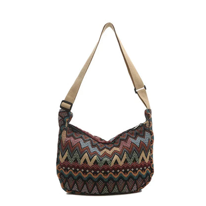 Livia | Women's Bohemian Canvas Crossbody Messenger Bag