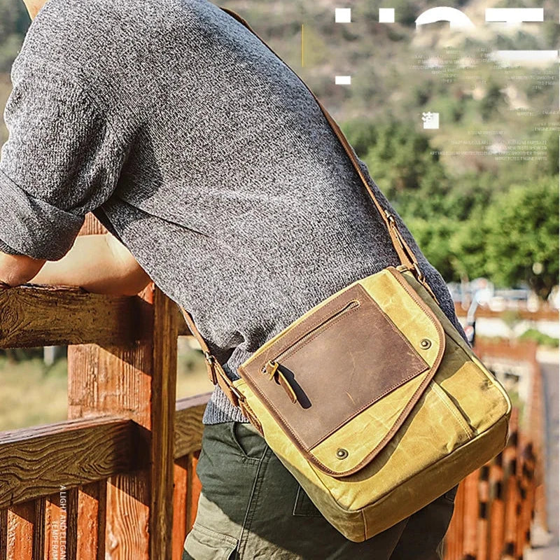 Caden | Vintage Canvas Men's Crossbody Messenger Bag