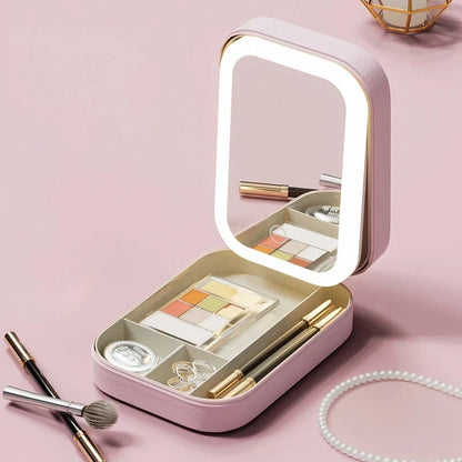 Kori | Portable LED Lighted Mirror Travel Makeup Case