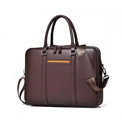 Omar | Leather Business Laptop Briefcase Crossbody Handbag