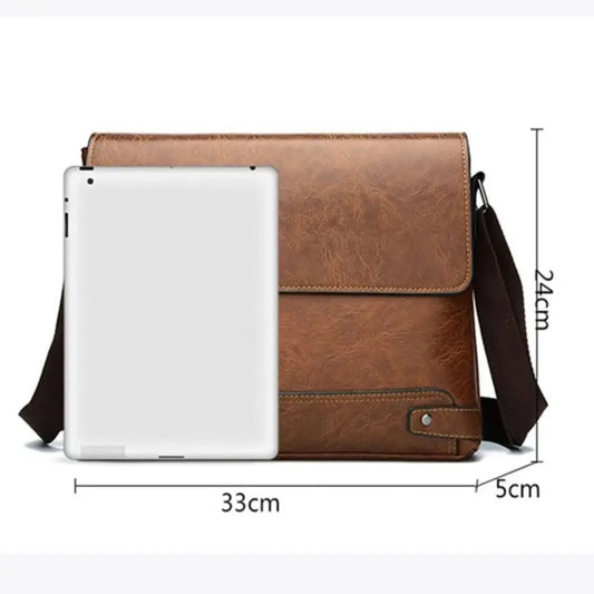 Marcus | Men's Large Commuter Travel Leather Crossbody Bag