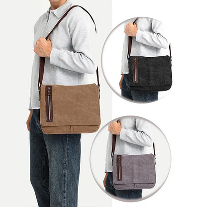 Israel | Men's Vintage Canvas Crossbody Messenger Bag