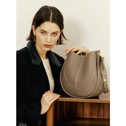 Chaya | Women's Leather Crossbody Messenger Saddle Bag