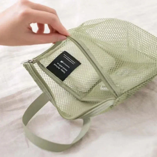 Eliza | Lightweight Mesh Toiletry Shower Bag