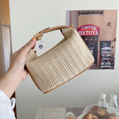 Elyse | Women's Small Woven Straw Crossbody Handbag