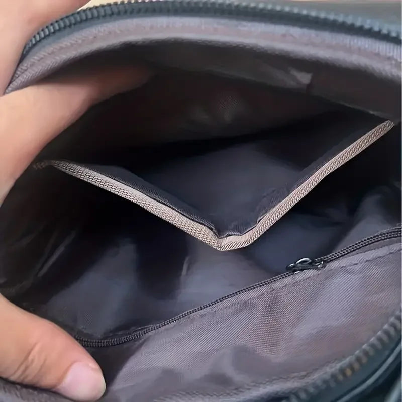 Abraham | Men's Leather Small Crossbody Messenger Bag