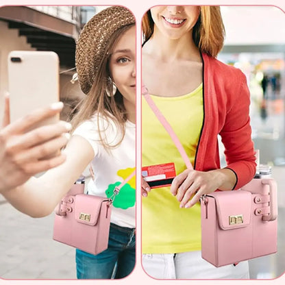 Louisa | Stylish & Multi-Functional Crossbody Messenger Water Cup Holder Bag