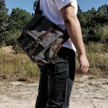 Peter | Rugged Canvas Men's Crossbody Messenger Bag
