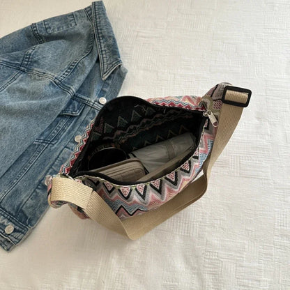 Livia | Women's Bohemian Canvas Crossbody Messenger Bag