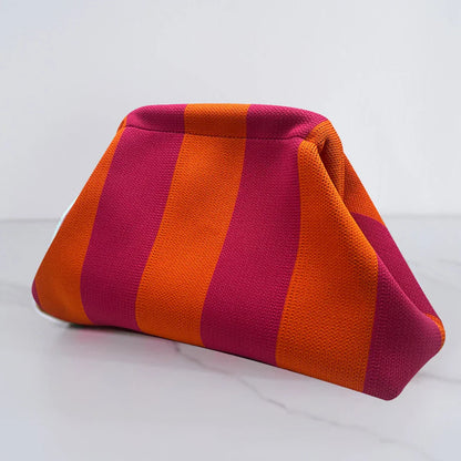 Lanie | Stylish & Versatile Striped Cosmetic Clutch