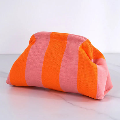 Lanie | Stylish & Versatile Striped Cosmetic Clutch