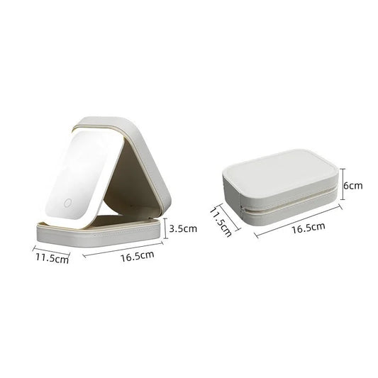 Kori | Portable LED Lighted Mirror Travel Makeup Case