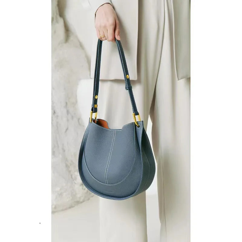 Chaya | Women's Leather Crossbody Messenger Saddle Bag