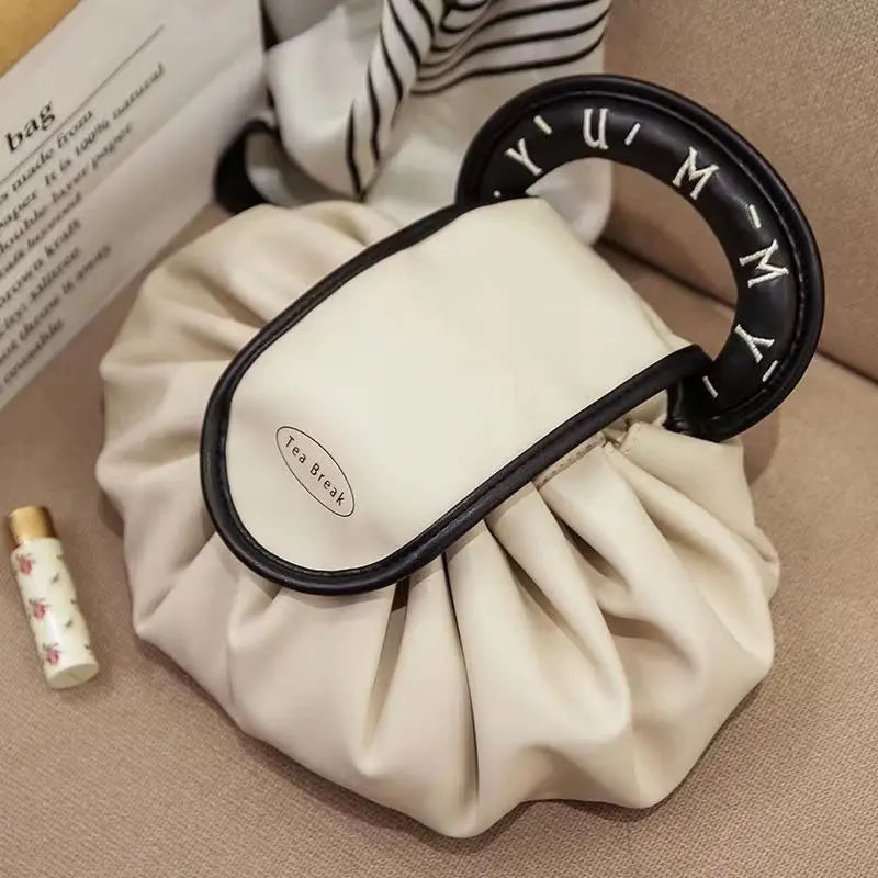 Alena | Large Foldable Drawstring Cosmetic Makeup Travel Bag