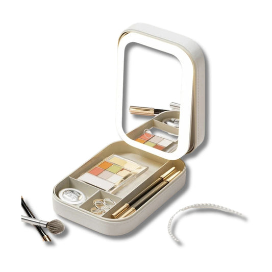 Kori | Portable LED Lighted Mirror Travel Makeup Case