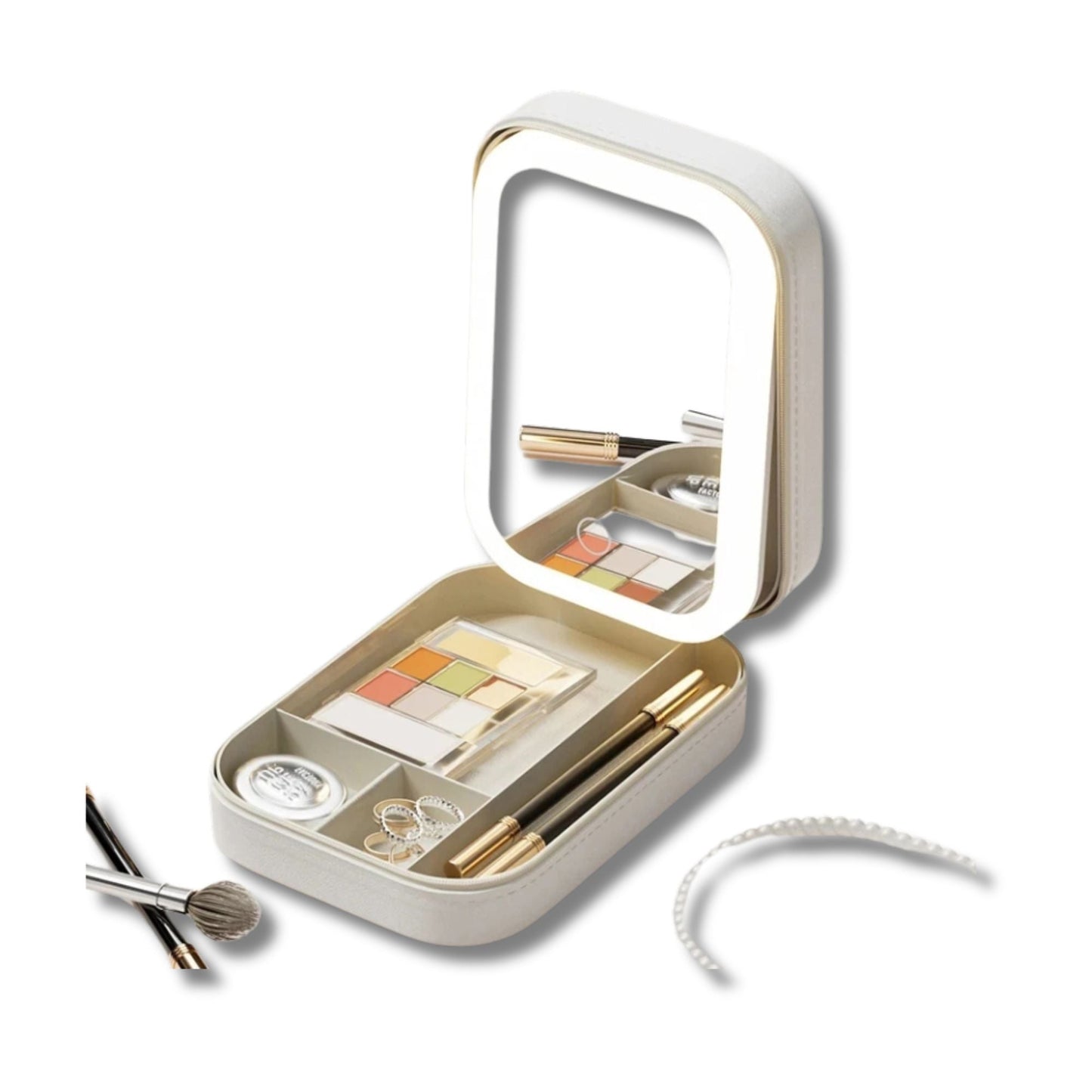Kori | Portable LED Lighted Mirror Travel Makeup Case