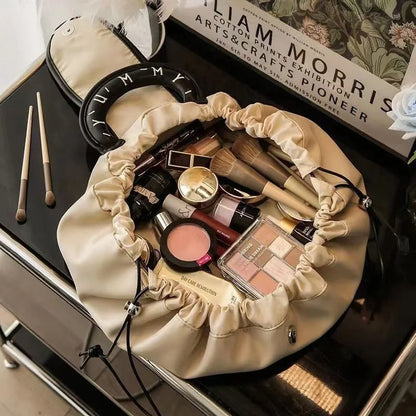 Alena | Large Foldable Drawstring Cosmetic Makeup Travel Bag