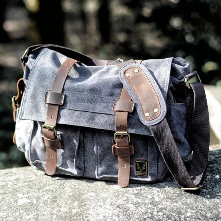 Peter | Rugged Canvas Men's Crossbody Messenger Bag