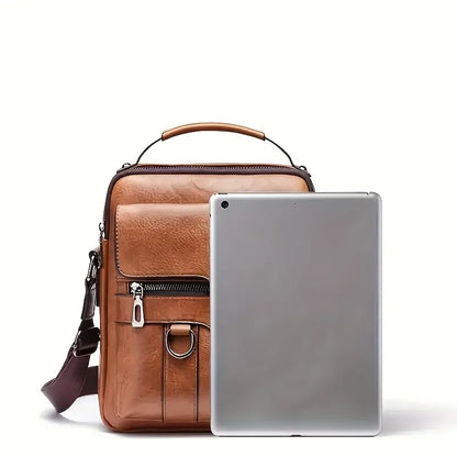 Abraham | Men's Leather Small Crossbody Messenger Bag