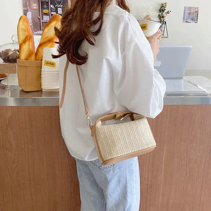 Elyse | Women's Small Woven Straw Crossbody Handbag