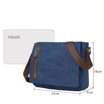 Israel | Men's Vintage Canvas Crossbody Messenger Bag