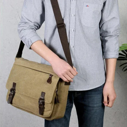 Tate | Rugged Canvas Men's Crossbody Messenger Bag