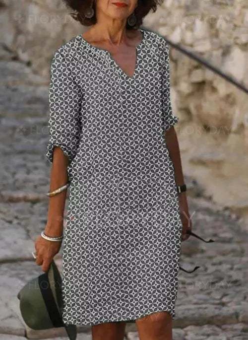 LILY | Effortlessly Chic Mid-Length Dress for a Breezy Look - Lizabella Fashion
