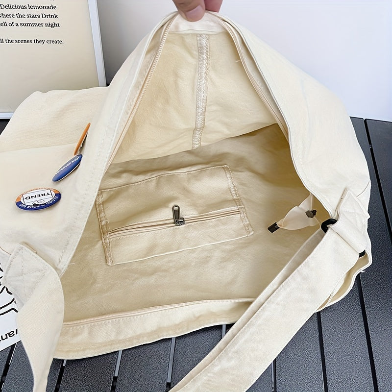 Selah | Large Canvas Crossbody Messenger Bag