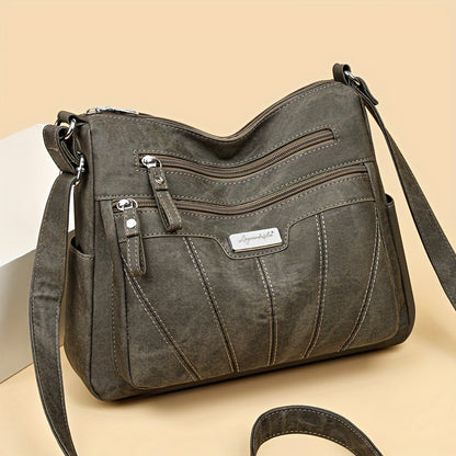 Kylee | Multi-Layer Leather Crossbody Travel Bag