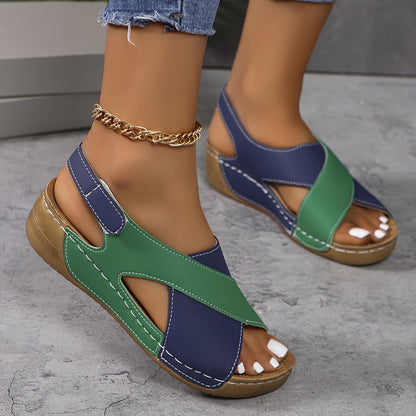 Lyra | Chic Two-Tone Sandals - Comfort & Style