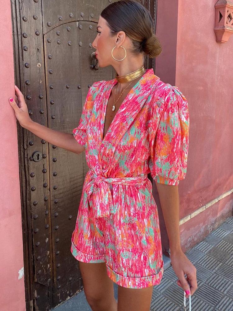 Vibrant and Stylish Women's Jumpsuit by FEMME - Lizabella Fashion