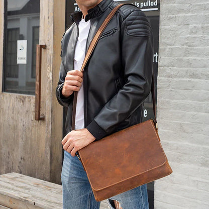 Abel | Leather Laptop Crossbody Shoulder Bag