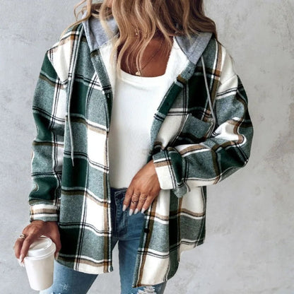 Emilia | Trendy and Cozy Checkered Outerwear Jacket