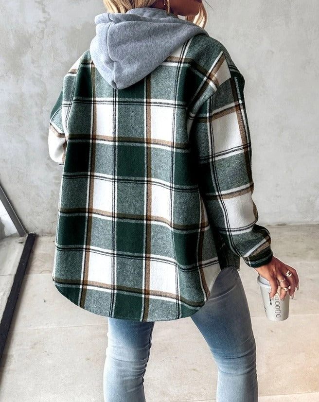 Emilia | Trendy and Cozy Checkered Outerwear Jacket