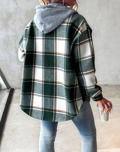Emilia | Trendy and Cozy Checkered Outerwear Jacket