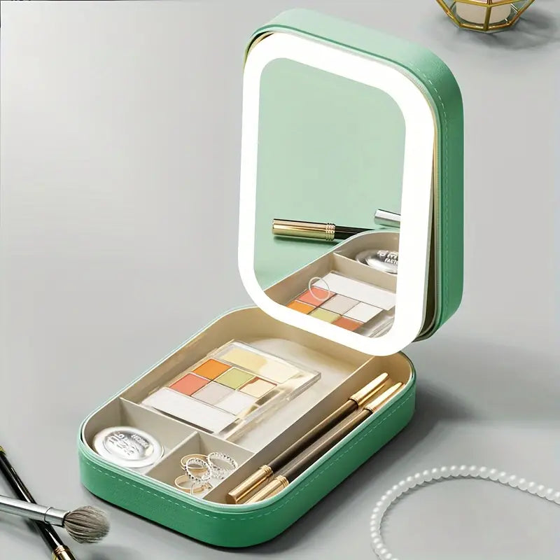 Kori | Portable LED Lighted Mirror Travel Makeup Case