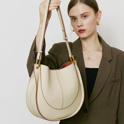 Chaya | Women's Leather Crossbody Messenger Saddle Bag